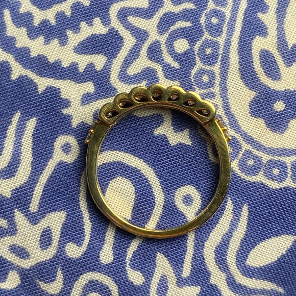 10k Yellow Gold Large Diamond Ring - Picture 11 of 14